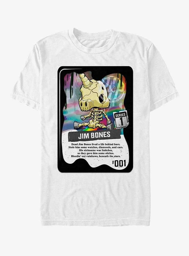 R.I.P Rainbows Pieces Jim Bones Trading Card T-Shirt