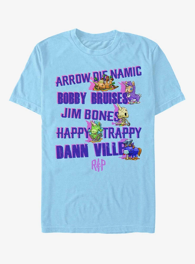 R.I.P Rainbows Pieces Rainbow Characters T-Shirt