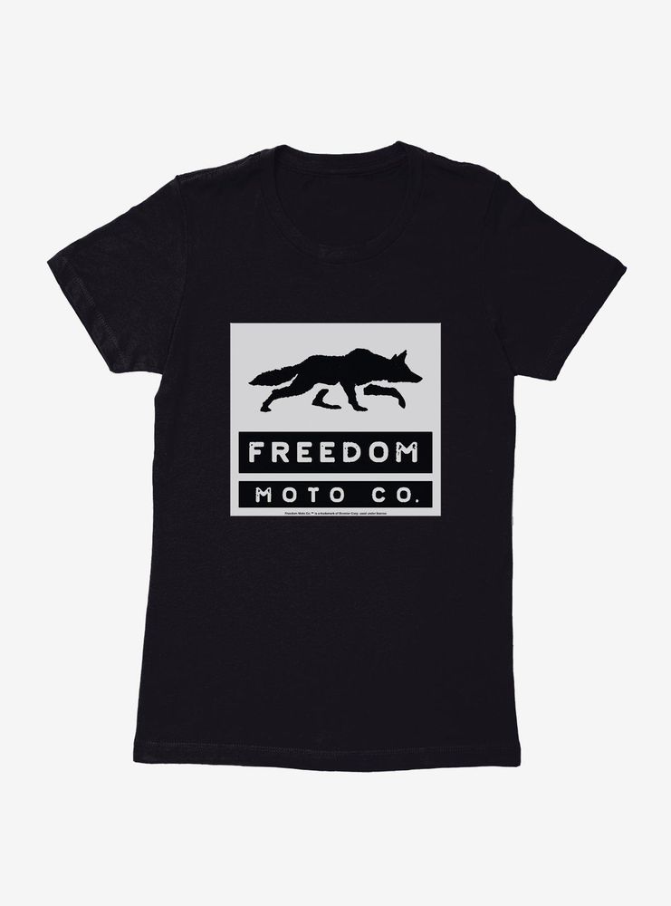 Freedom Moto Co. Black And White Logo Womens T-Shirt