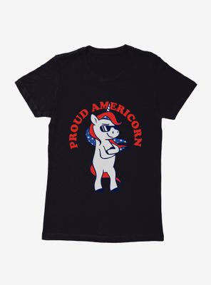 Fourth Of July Proud Unicorn Womens T-Shirt