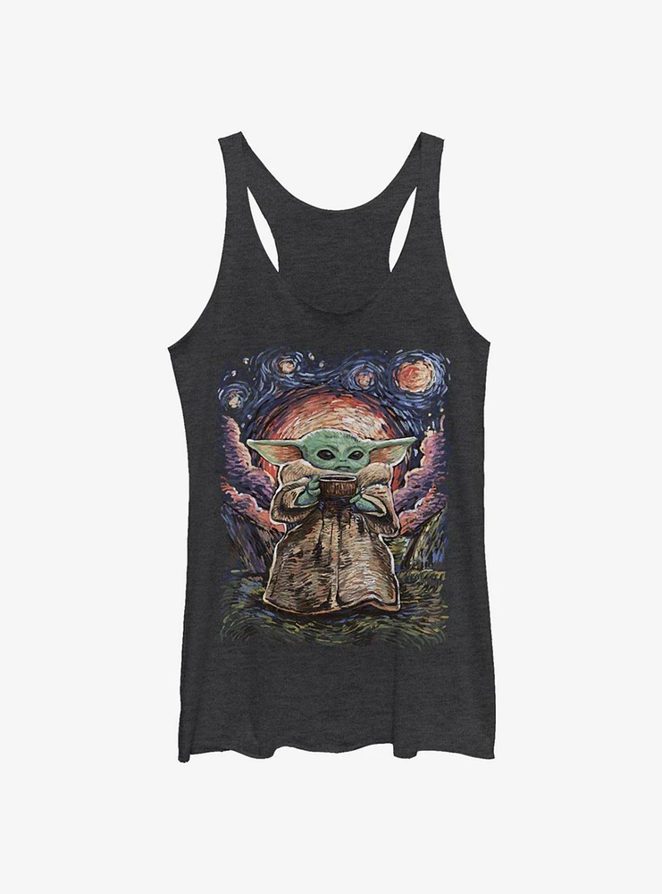 Star Wars The Mandalorian Child Starry Night Womens Tank Top