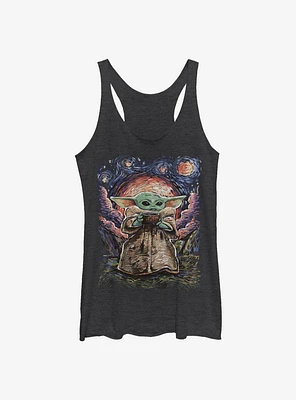 Star Wars The Mandalorian Child Starry Night Womens Tank Top