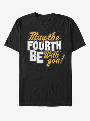 Star Wars May The Fourth Be With You Script T-Shirt