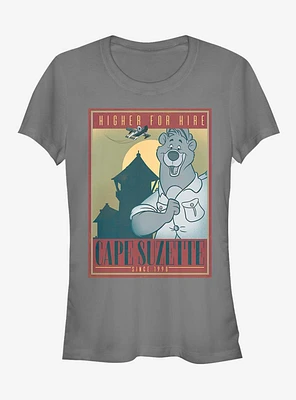 Disney TaleSpin Cape Suzette Poster Girls T-Shirt