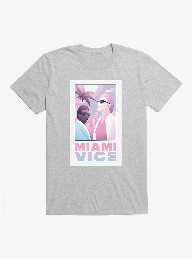 Miami Vice Pastel Crockett And Tubbs T-Shirt