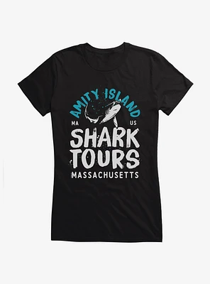Jaws Amity Island Massachusetts Girls T-Shirt