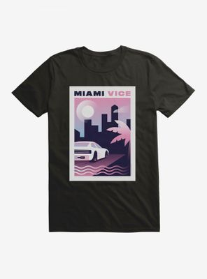 Miami Vice Pastel City Scene T-Shirt