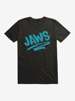 Jaws Blue Chalk Script T-Shirt