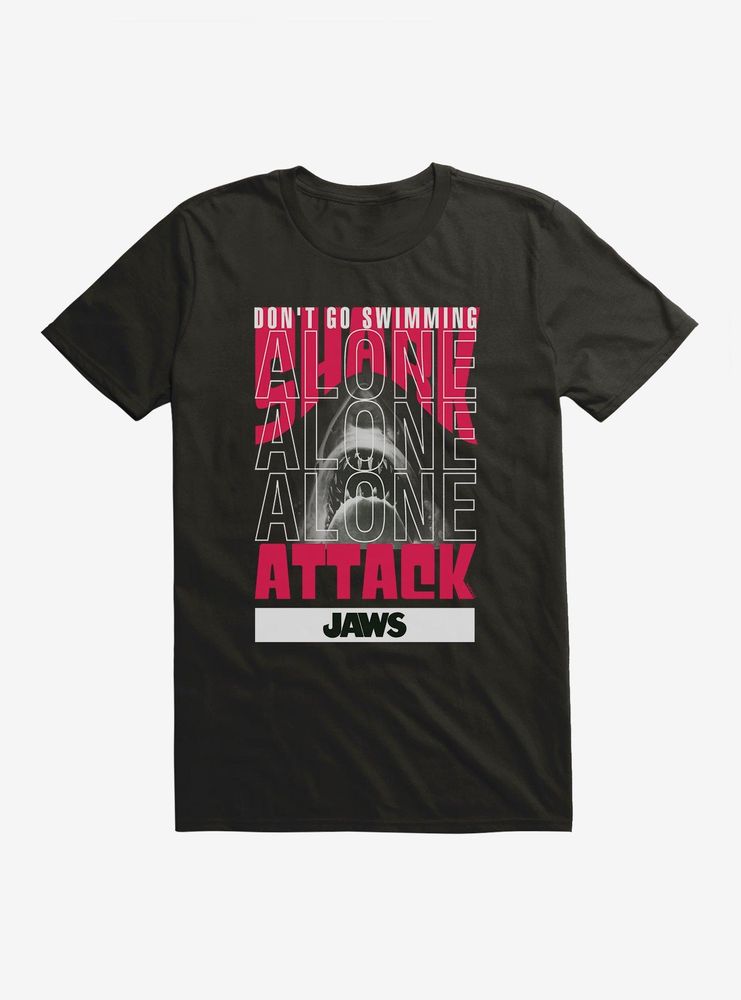 Jaws Swimming Alone Stack T-Shirt