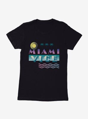 Miami Vice Bold Beach Script Womens T-Shirt