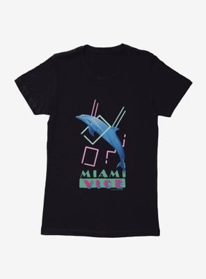 Miami Vice Dolphin Jump Womens T-Shirt