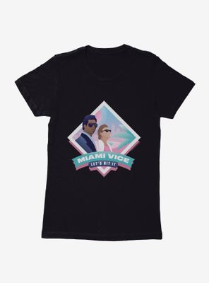 Miami Vice Pastel Hit It Banner Womens T-Shirt