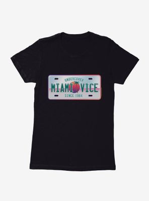 Miami Vice License Plate Womens T-Shirt