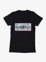Miami Vice License Plate Womens T-Shirt