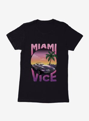 Miami Vice Sunset Drive Womens T-Shirt