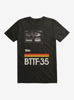 Back To The Future DeLorean Diagram T-Shirt