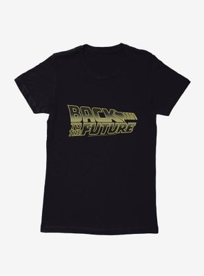Back To The Future Bold Yellow Script Womens T-Shirt