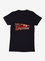 Back To The Future Fire Script Womens T-Shirt