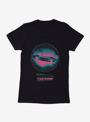 Back To The Future DeLorean Neon Womens T-Shirt