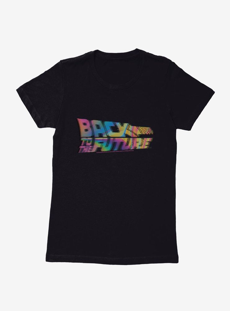 Back To The Future Neon Classic Script Womens T-Shirt