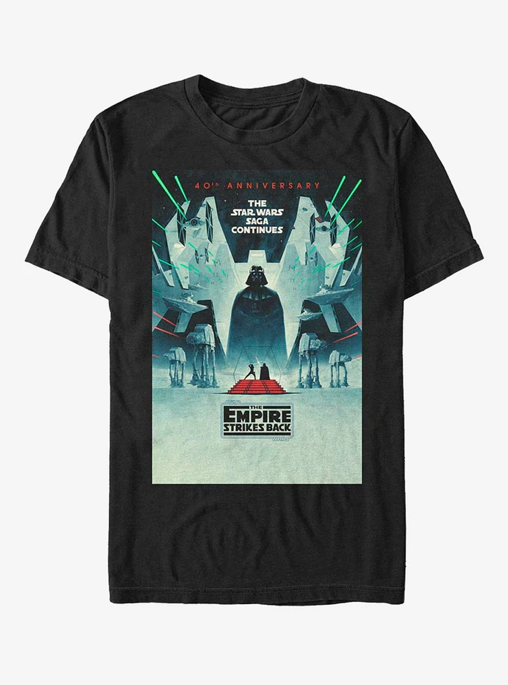 Star Wars Episode V: The Empire Strikes Back 40th Anniversary Poster T-Shirt