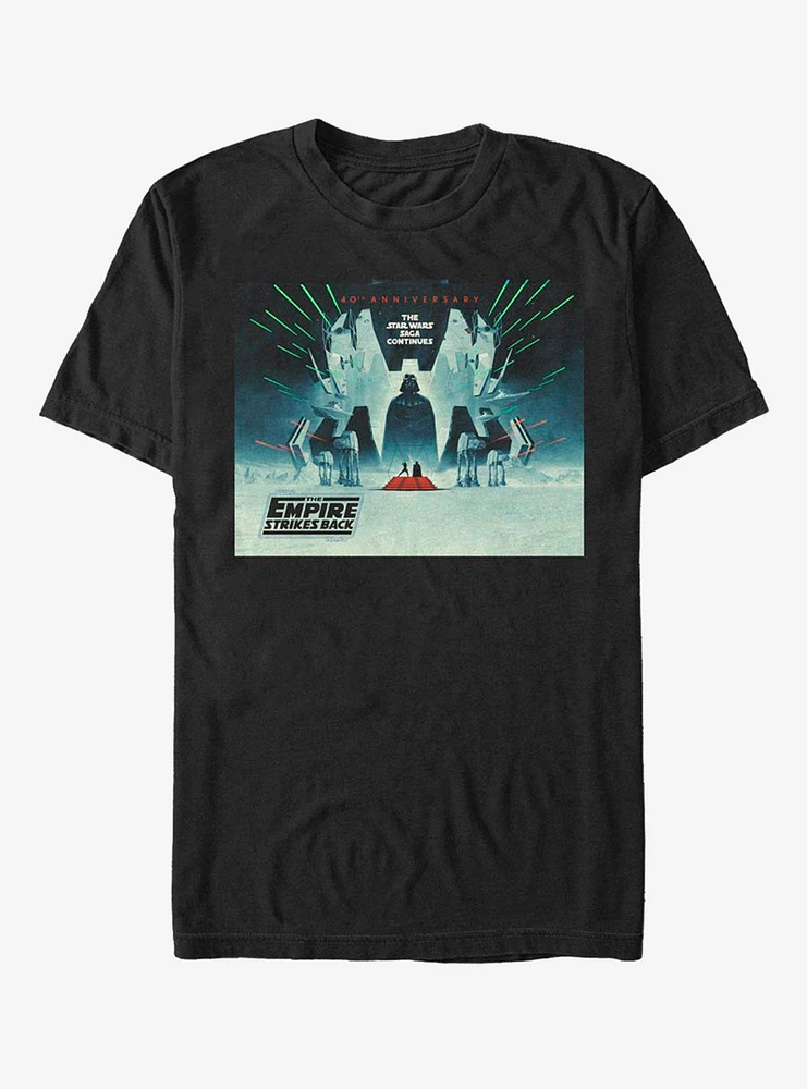 Star Wars Episode V: The Empire Strikes Back 40th Anniversary Wide Poster T-Shirt