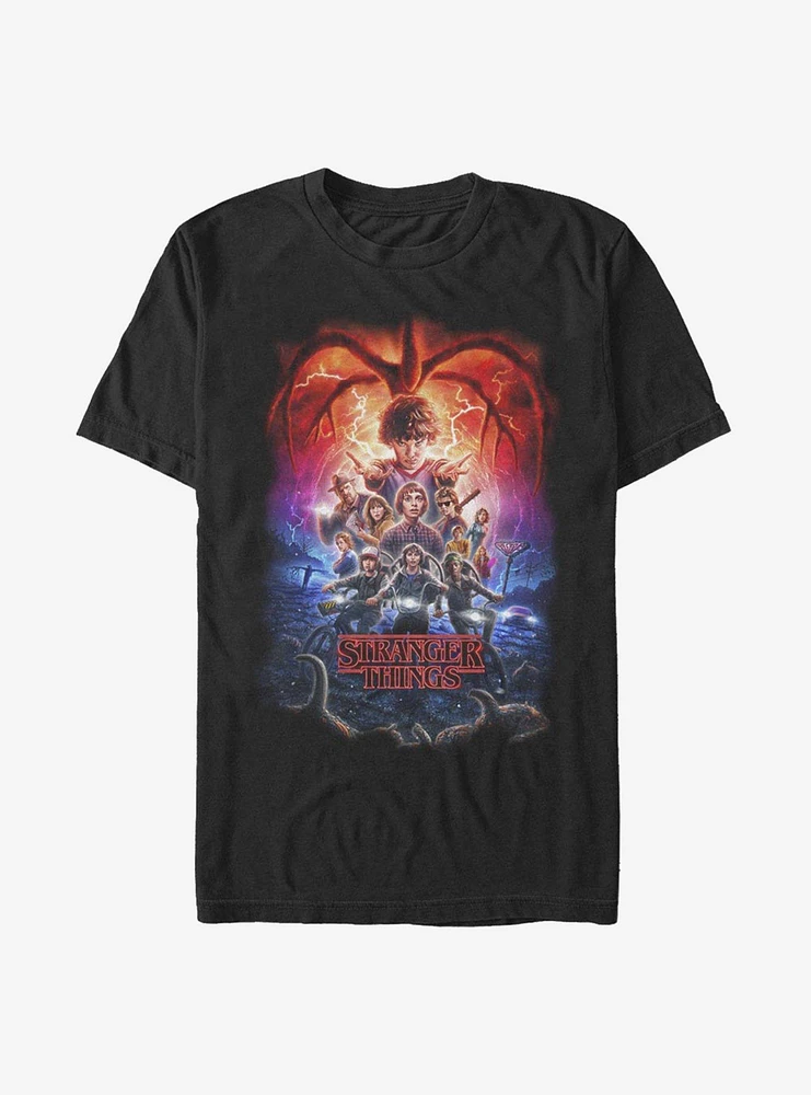 Stranger Things Group Pumpkins Poster T-Shirt
