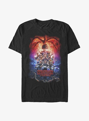 Stranger Things Group Pumpkins Poster T-Shirt