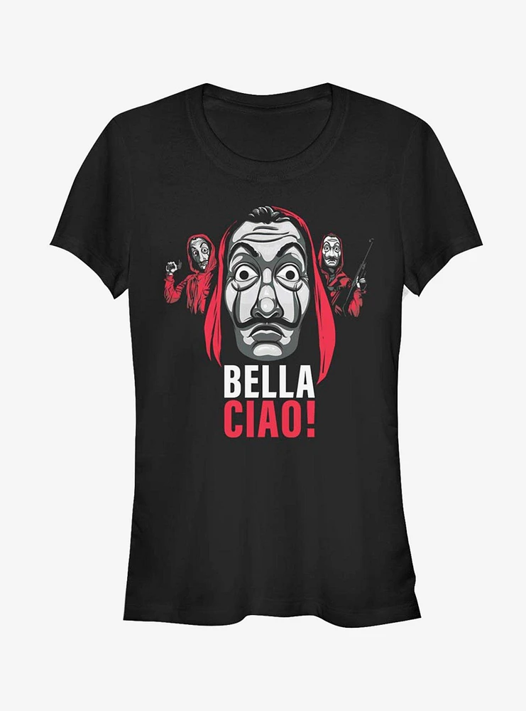 La Casa De Papel Ciao Circle Trio Girls T-Shirt