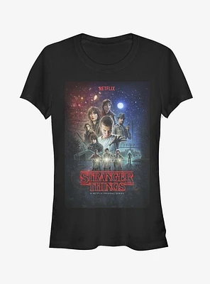 Stranger Things Classic Illustrated Poster Girls T-Shirt