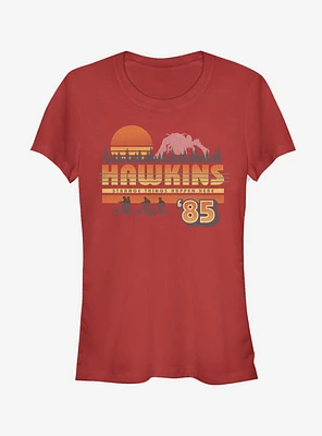 Stranger Things Hawkins Vintage Sunsnet Girls T-Shirt