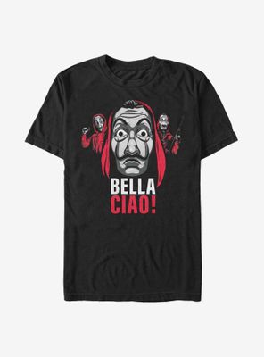 La Casa De Papel Ciao Masked Trio T-Shirt