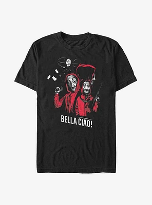 La Casa De Papel Masked Zeppelin Group T-Shirt