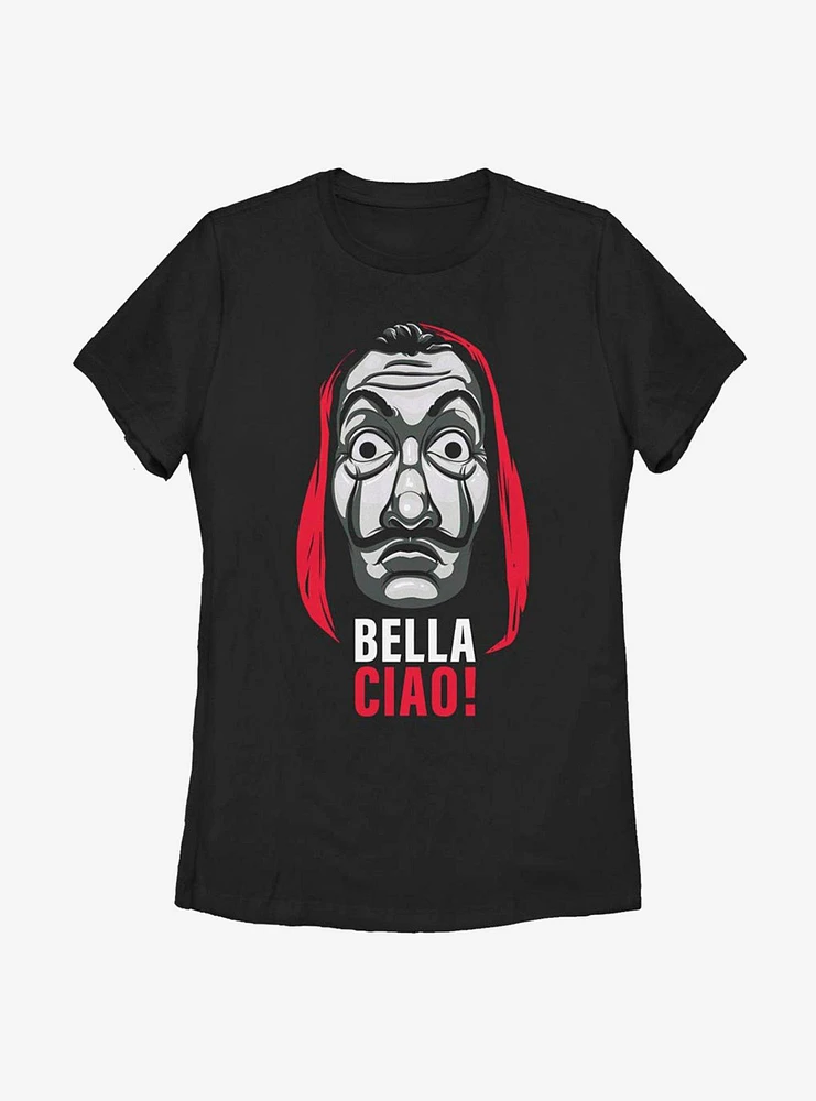La Casa De Papel Bella Ciao Mask Womens T-Shirt