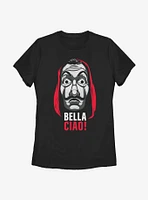 La Casa De Papel Bella Ciao Mask Womens T-Shirt