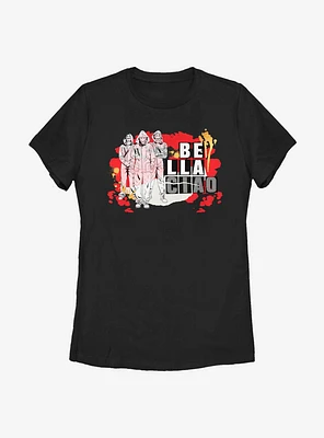 La Casa De Papel Bella Masked Paint Womens T-Shirt