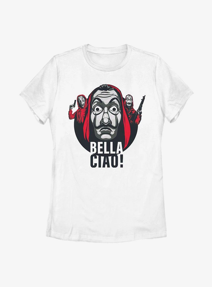 La Casa De Papel Ciao Circle Trio Womens T-Shirt