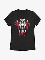 La Casa De Papel Ciao Masked Trio Womens T-Shirt