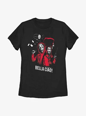 La Casa De Papel Masked Zeppelin Group Womens T-Shirt