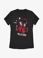 La Casa De Papel Masked Zeppelin Group Womens T-Shirt