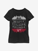 Stranger Things Alphabet Lights Youth Girls T-Shirt