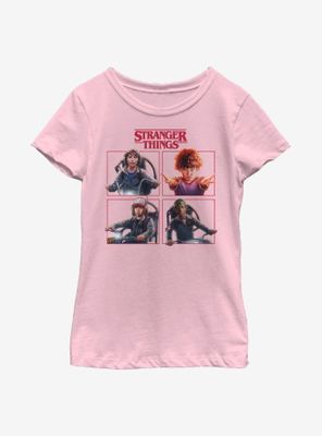 Stranger Things Cast Box Up Youth Girls T-Shirt