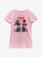 Stranger Things Cast Box Up Youth Girls T-Shirt