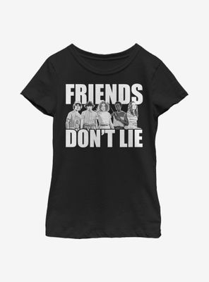 Stranger Things Cast Friends Don't Lie Youth Girls T-Shirt