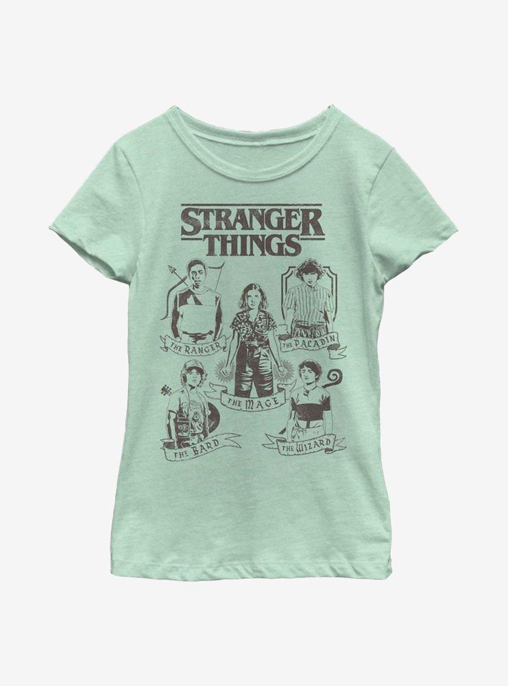 Stranger Things DND Classes Youth Girls T-Shirt