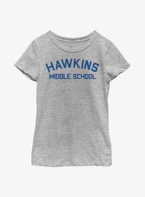 Stranger Things Hawkins Mid School Youth Girls T-Shirt