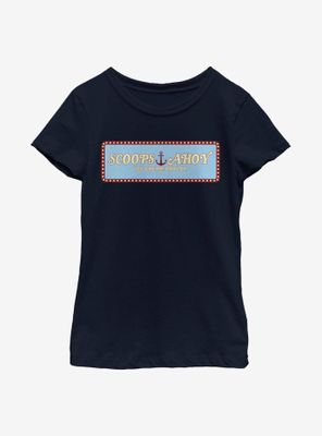 Stranger Things Scoops Ahoy Panel Youth Girls T-Shirt