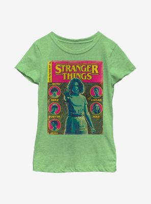 Stranger Things Classic Comic Cover Youth Girls T-Shirt