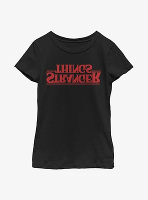 Stranger Things Upside Down Logo Youth Girls T-Shirt