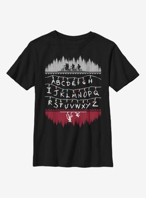 Stranger Things Alphabet Lights Youth T-Shirt